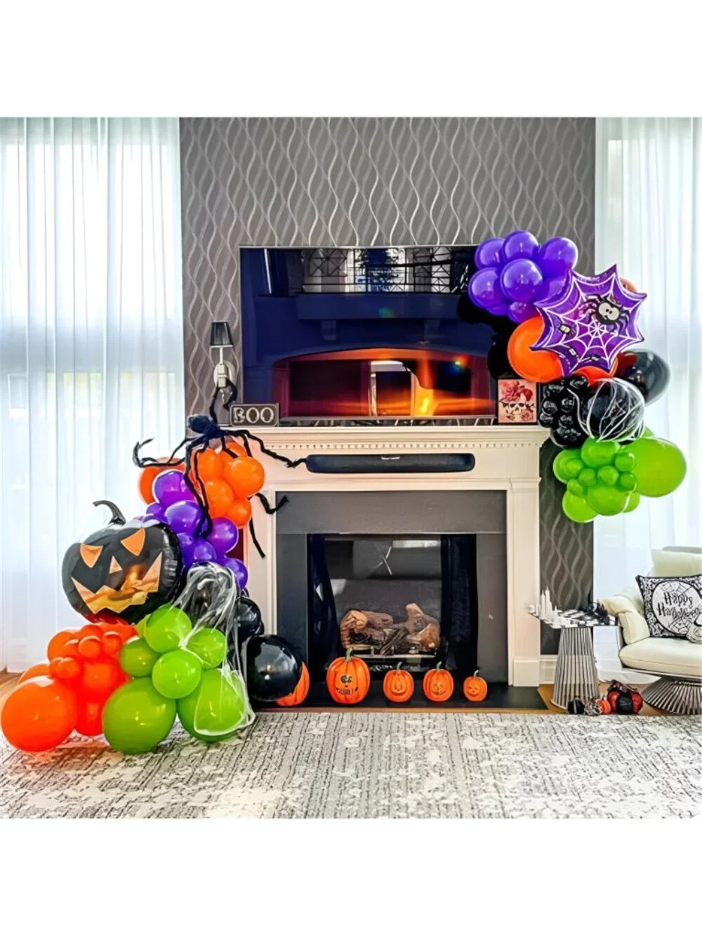 Halloween Balloons Garland Arch Kit for Halloween Party Decoration